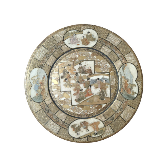 Japanese Satsuma Plate Meiji 1900s - Picture 1 of 6